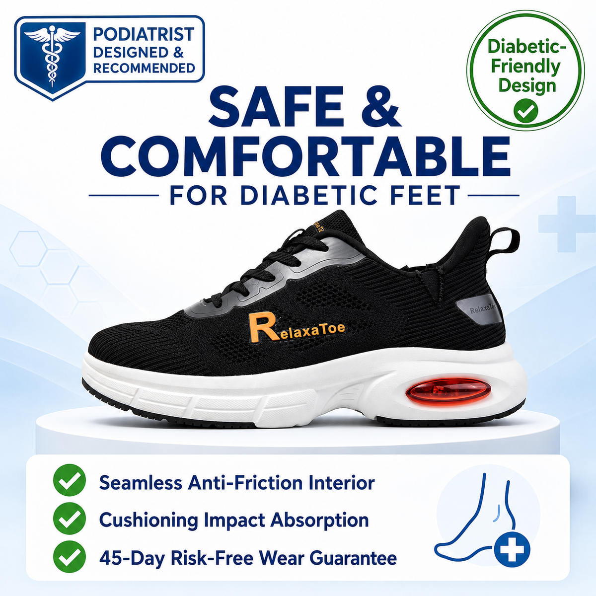 RelaxaToe™ Widestep Hands-Free Walking Shoes（副本）
