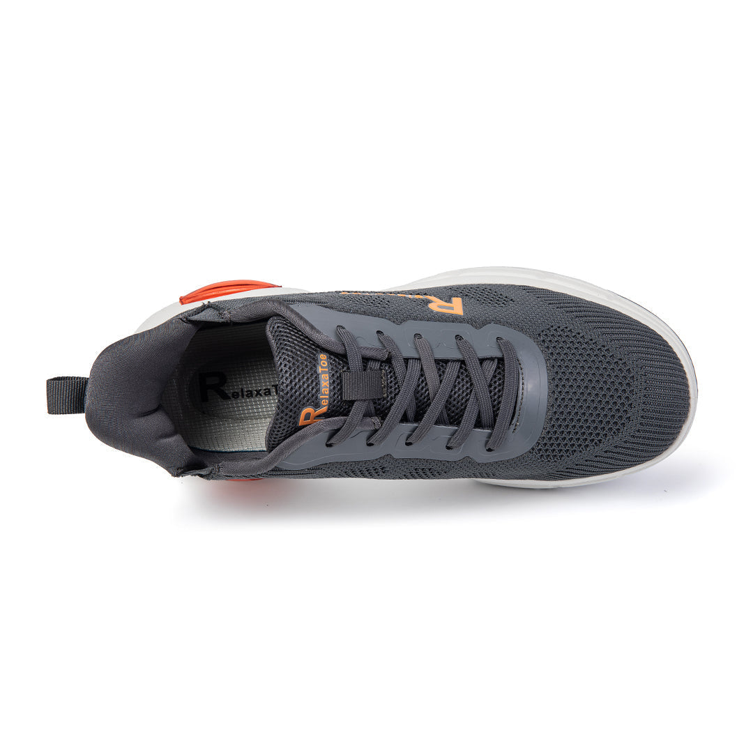RelaxaToe Hands-Free Wide Toe Box Walking Shoes- Gray