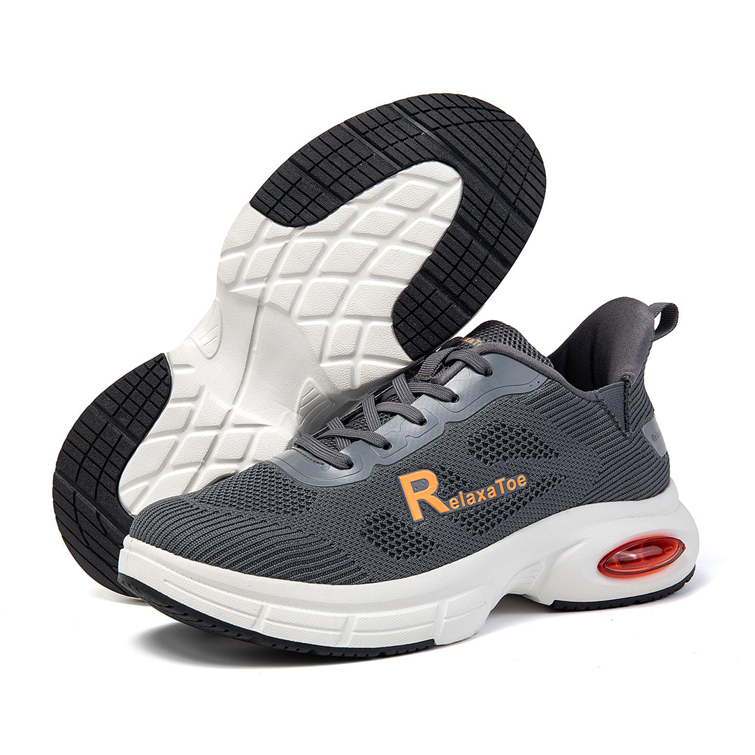 RelaxaToe Hands-Free Wide Toe Box Walking Shoes- Gray