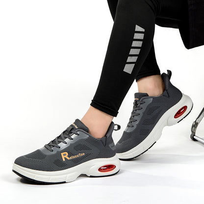 RelaxaToe Hands-Free Wide Toe Box Walking Shoes- Gray